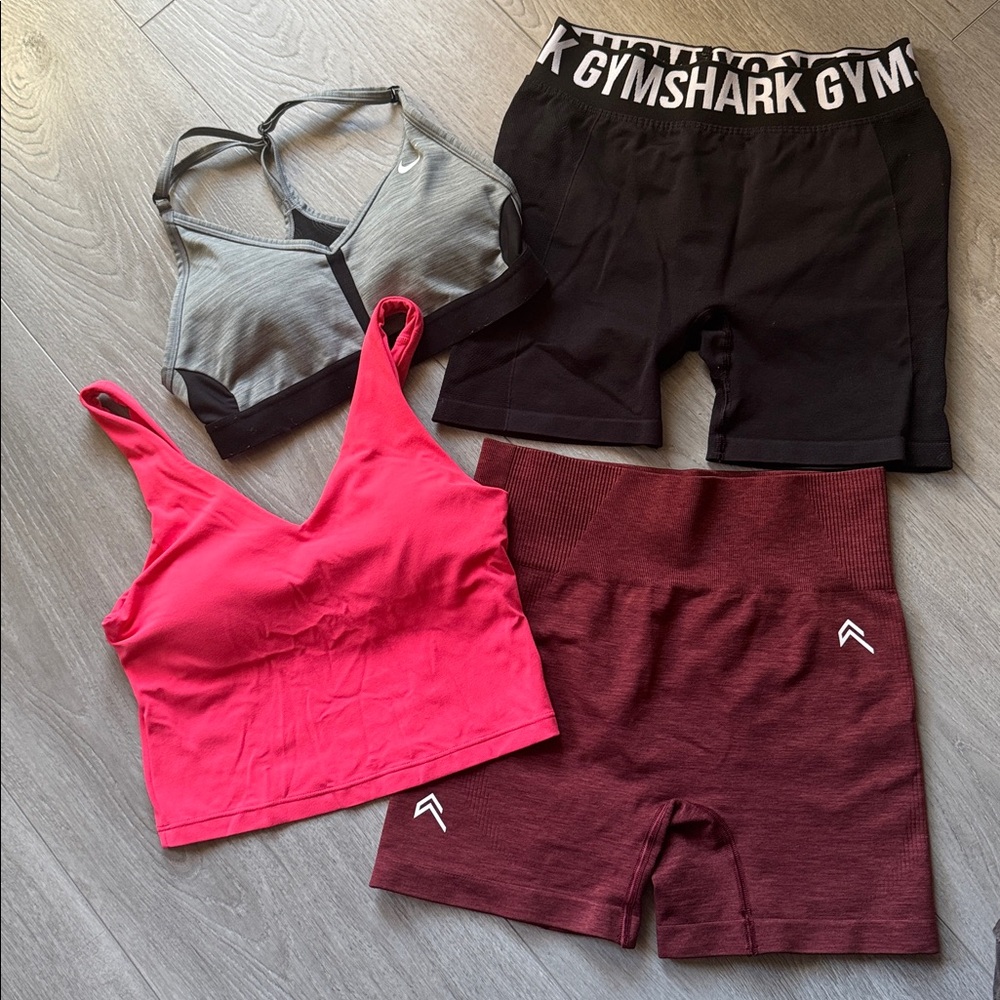 Oner Active Women's Athletic Shorts - Black and Maroon